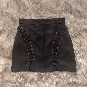 Faux Suede Skirt